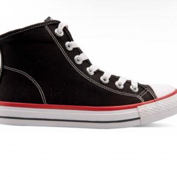Bota Casual Street Feminino de Lona  ST0144L Preto/Vermelho 48677