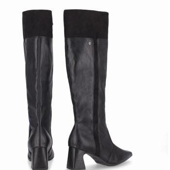 Bota Piccadilly Feminina 764031 Cano Alto Salto Médio Preta 51186