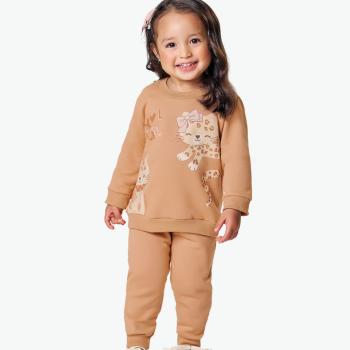 Conjunto Moletom Kiko e Kika Feminino Infantil 14735 Blusão/Calça 1 ao 3 44859 k26