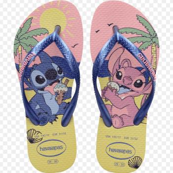 Sandália Havaianas Feminina Slim Disney Stitch  Buttercream 44178
