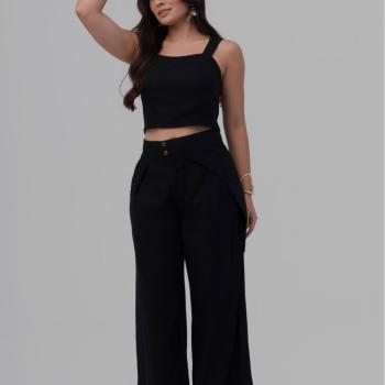 Conjunto Blenk Feminino 40300116 Cropped e Calça 50554