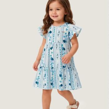 Vestido Carinhoso Curto Amplo 1000141220 4 ao 8 45572 k26