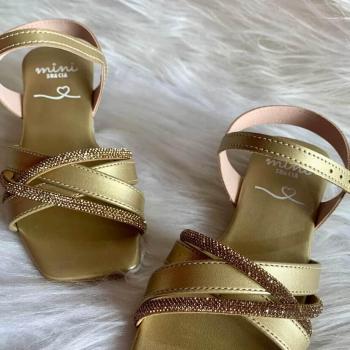 Sandália Mini Sua Cia Feminina 917652245 Light Gold 44710 k26