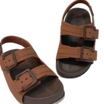 Sandália Cartago Masculina Milão Slide Baby 12418 Marrom/Castor 43340