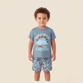 Pijama Malwee Masculino Infantil 1000141640 Camiseta/Bermuda 4 ao 8 45517 k26
