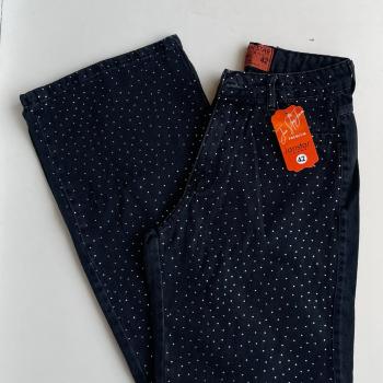Calça Feminino Wide Leg Com Brilho 081 Preta Importado SC 51376