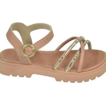 Sandália Molekinha 2344144 Pequim/Nude/Dourado 44083