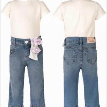 Calça Papa Tuti  Feminina C/Pedraria e Laço Bebê 225150 P ao G 43427