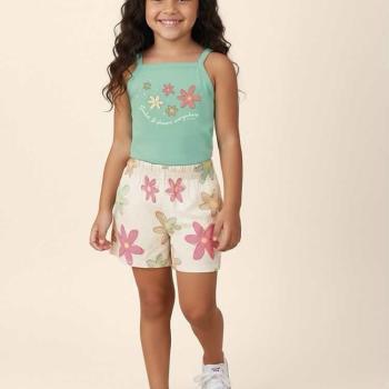 Conjunto Malwee Feminino Juvenil 1000139144 Blusa/Shorts 10 ao 16 45230 k26