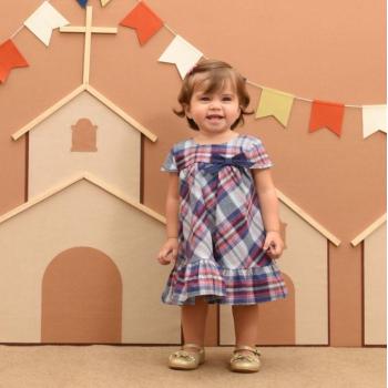 Vestido Mydouü Baby Xadrez 50089 P 44640 k26