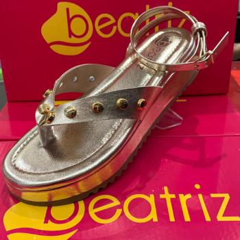 Sandália Beatriz Flatform Feminina 368200/31 Dourada 49792 122
