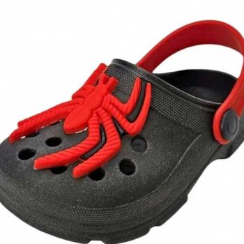 Babuche KidstePé Masculina Homem Aranha 216904380 Preto/Vermelho 45456 k26