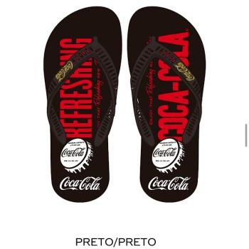 Chinelo Coca Cola Masculino Preto/Preto CC4881 49929 43  F26 M26