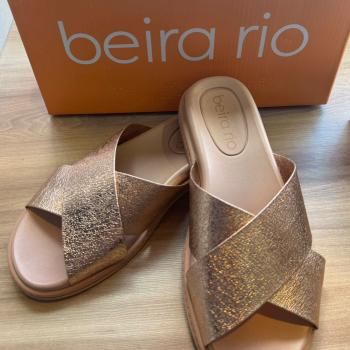 Sandália Papete Beira Rio 8488100 Ouro Rosado 49847 M26