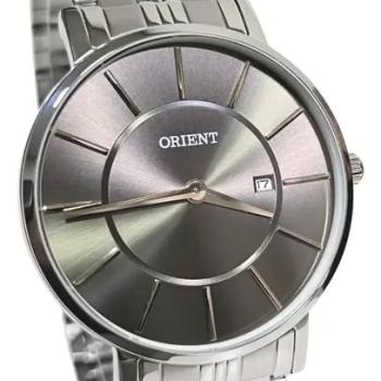 Relógio Orient Masculino Prata Mostrador Cinza Escuro MBSS1261 51058