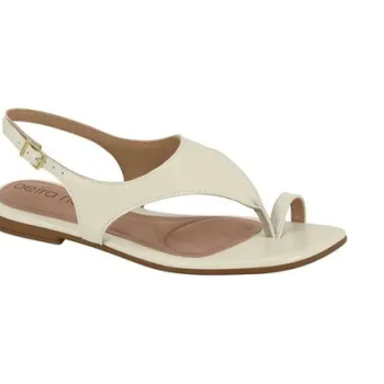 Sandália Rasteira Beira Rio 8560103 Branco/Off 49096