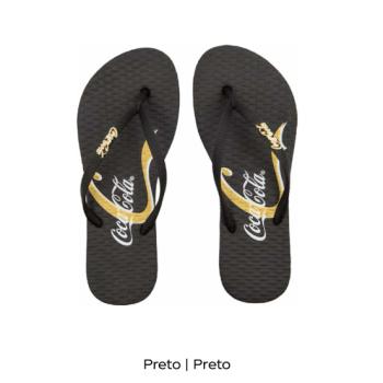 Chinelo Coca Cola Feminino  Preto/Preto CC4833 49917 29 f26