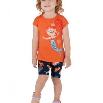 Conjunto Malwee Feminino Infantil 1000130194 Blusa/Bermuda 4 ao 8 43018