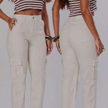 Calça Max Denim Feminina Cargo 6569 48501