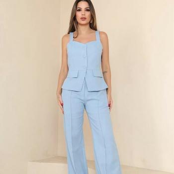 Conjunto Sessi Feminino Linho Regata e Calça 8951 48986