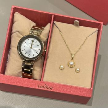 Kit Condor Feminino  Dourado C/ Colar e Brincos CO2035NBS/K4D 48877