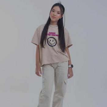 Calça Lico e Teca Feminina Juvenil Wide Cargo Color 43779862 10 ao 16 42810