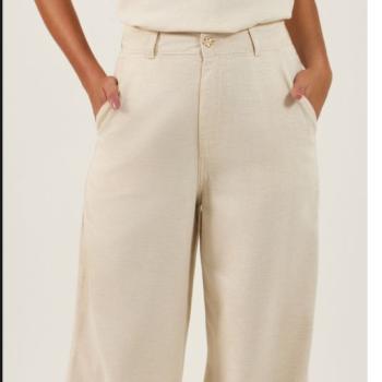 Calça Caution Feminina Wide Leg Mixlinho Amaciado F4990C1 49493