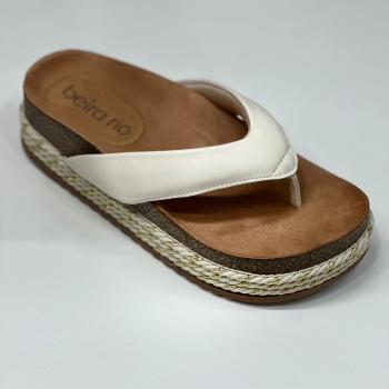 Sandália Beira Rio Feminina Flatform 8546200 Dourada 50135