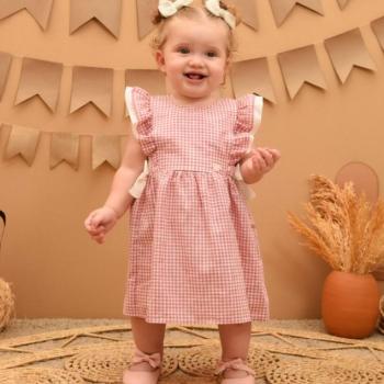 Vestido Sonho de Nenê Bebê Xadrez 5194 P ao G 44685 k26