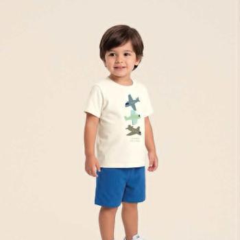 Conjunto Malwee Masculino Infantil 1000141462 Camiseta/Bermuda 1 ao 3 45509 k26
