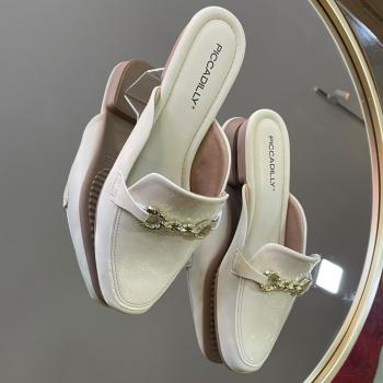 Mule Piccadilly Feminino 250285 Off White 52074