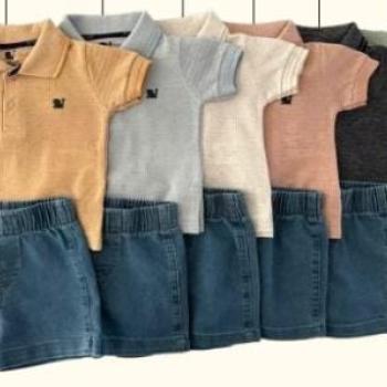 Conjunto Pytellus Baby Masculino 1191 Camisa/Bermuda 1 ao 3 43585