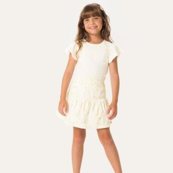 Conjunto Carinhoso Feminino Infantil 1000129949 Blusa/Saia 4 ao 8 43121