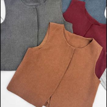 Blusa Cropped Feminino Importado SC Tecido Botões embutidos 51194