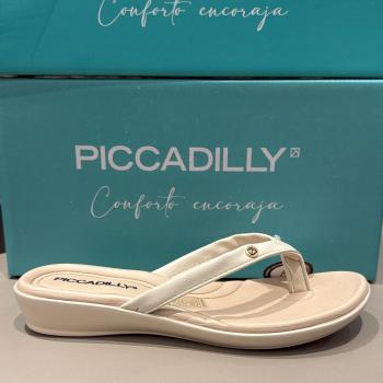 Sandália Piccadilly Feminina 500319 Off White Chinelo 50774