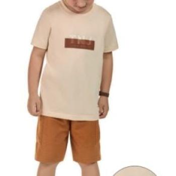 Conjunto Tiny Joy Masculino Infantil 12217 Camiseta/Bermuda 4 ao 8 44007