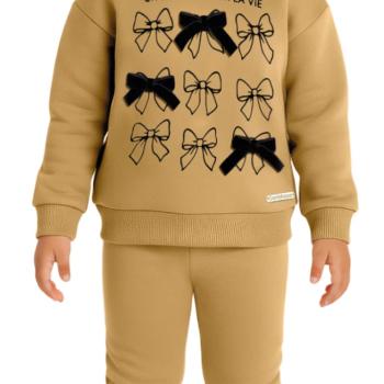 Conjunto Moletom Carinhoso Feminino Infantil 1000136588 Blusão/Calça 4 ao 8 44853 k26