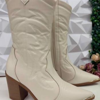 Bota Vizzano Texana Feminina 3113101 Branco 50936