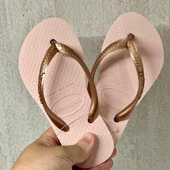 Chinelo Havaianas Slim 4000030 Infantil Rosa Ballet 44420