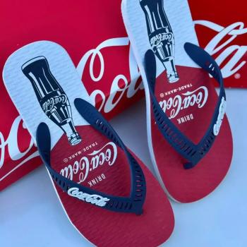 Chinelo Coca Cola Masculino Branco/Marinho CC4752 49127 16