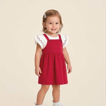 Conjunto Malwee Feminino Infantil 1000141450 Blusa/Vestido 4 ao 8 45554 k26