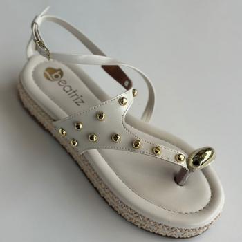 Sandália Beatriz Flatform Feminina 394200/3 Off White 50056