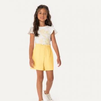 Conjunto Carinhoso Feminino Infantil 100029952 Blusa/Shorts 4 ao 8 43120
