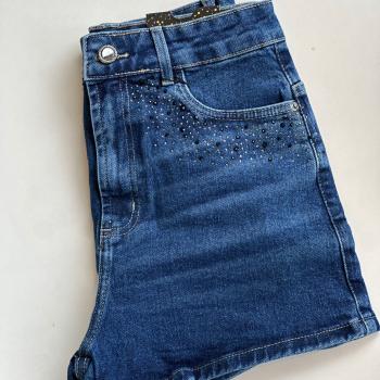 Short Brytch Jeans Feminino C/ Brilho Cintura alta 10905192 49945