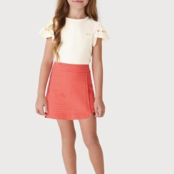 Conjunto Carinhoso Feminino Juvenil 1000132439 Blusa/Shorts Saia 10 ao 12 43838