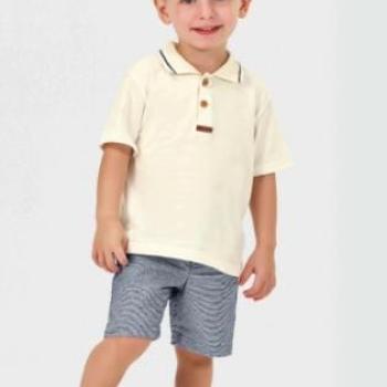 Conjunto Kiko e Kika Masculino Infantil 14322 Camisa/Bermuda 2 ao 3 43897
