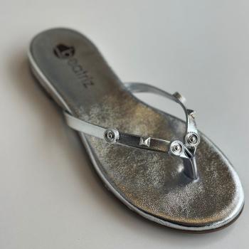 Sandália Beatriz Rasteira Feminina 360200/21 Prata 50067