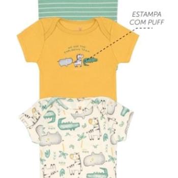 Body Kiko e Kika Masculino Bebê Manga Curta 14627 P ao M 43950