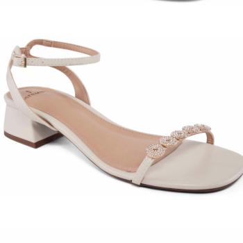 Sandália La Femme Salto Bloco Feminina 620136872 Off White 50387