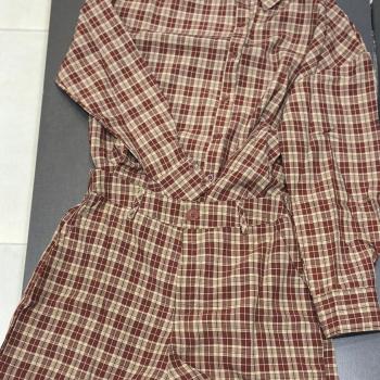 Conjunto Feminino Importado SC Camisa Manga Longa e Short 3359 Xadrez 51338